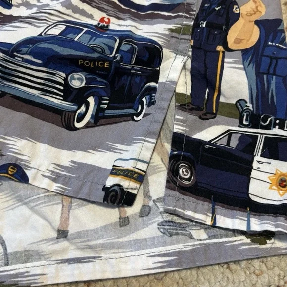 Reyn Spooner Mens Police Law AllOver Print Button Shirt M -Hawaiian Traditionals - Picture 7 of 9